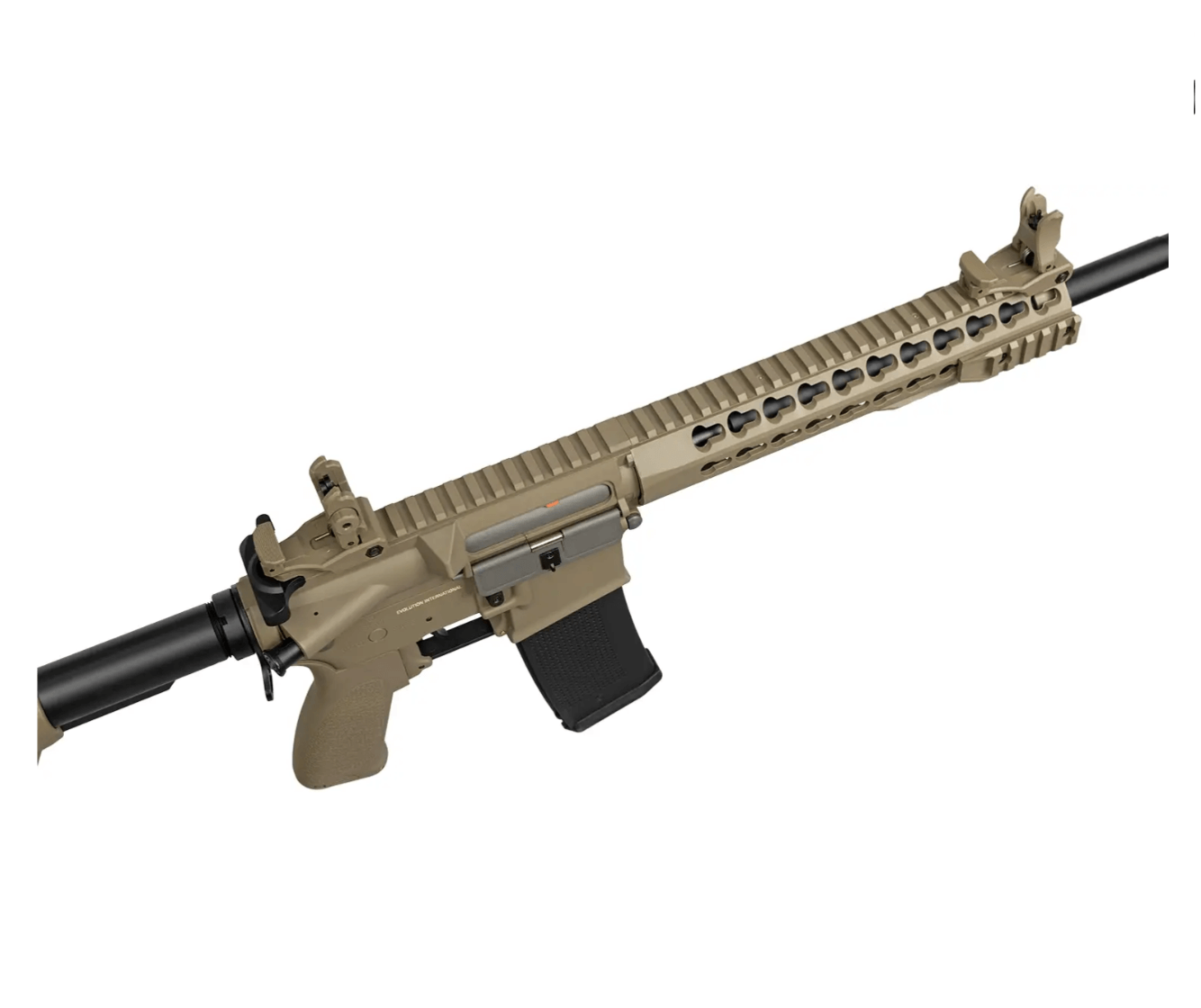 Страйкбольна гвинтівка Evolution Recon Superlite 14.5" Carbontech AEG 6 мм Tan Фото 3